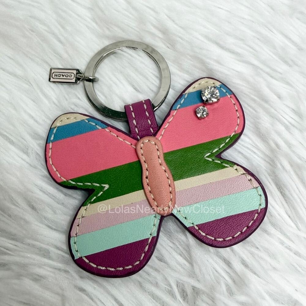 y2k Coach Rare Vintage Butterfly Charm Keychain